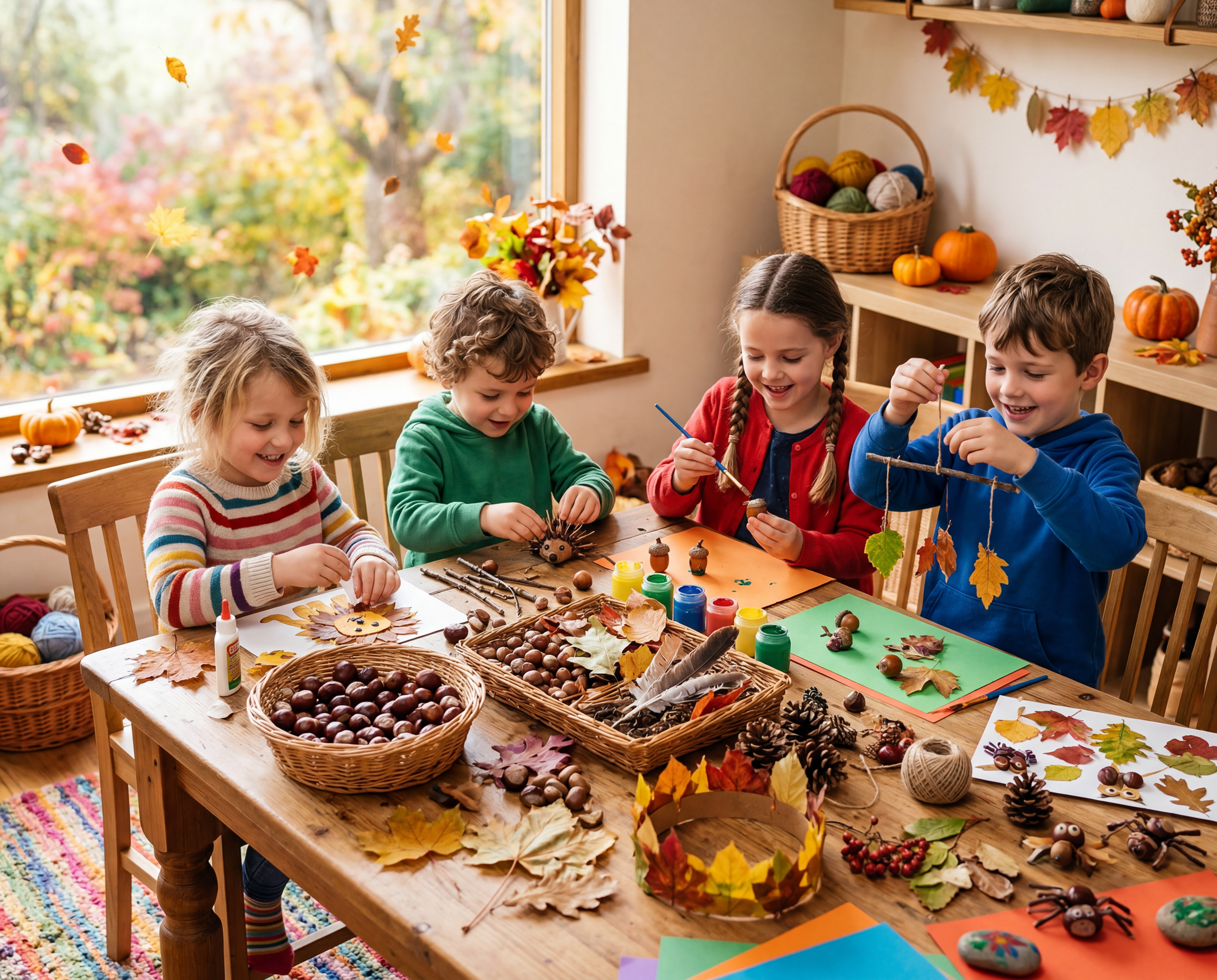 Basteln mit Naturmaterialien: 12 Herbst-Ideen für Kinder ab 3